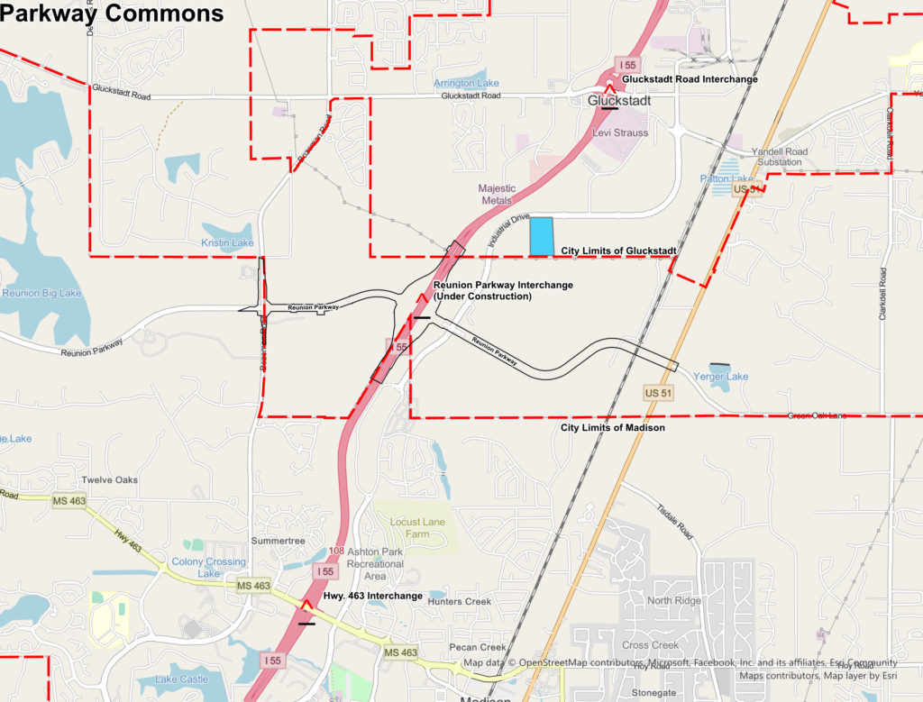 Parkway Commons overall location map